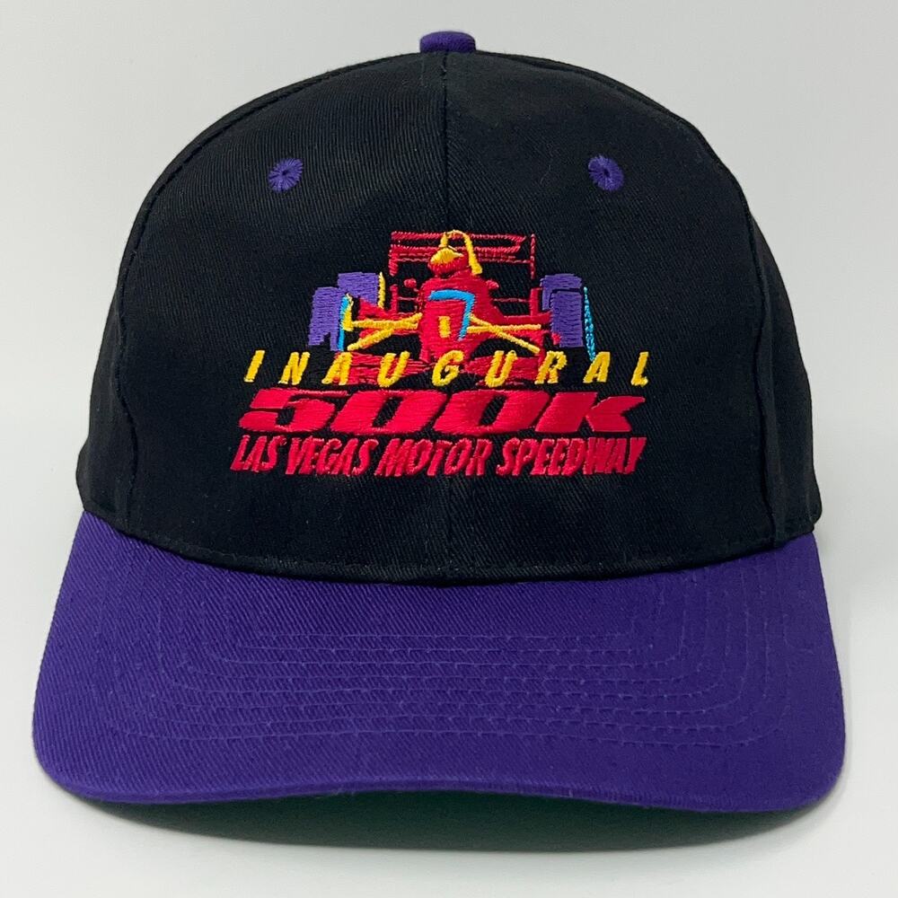 Vintage Las Vegas Motor Speedway 500K Hat Baseball Cap Black IndyCar Snapback